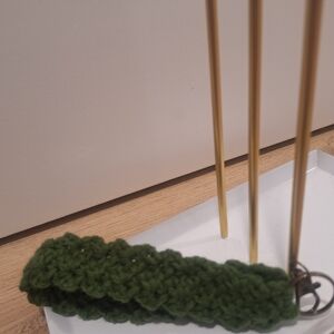 Green Crocheted Keychain